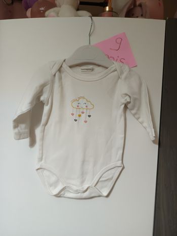 Body nuage et coeurs 9 mois 