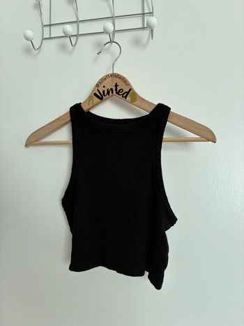 Débardeur noir côtelé Bershka – taille S – très bon état