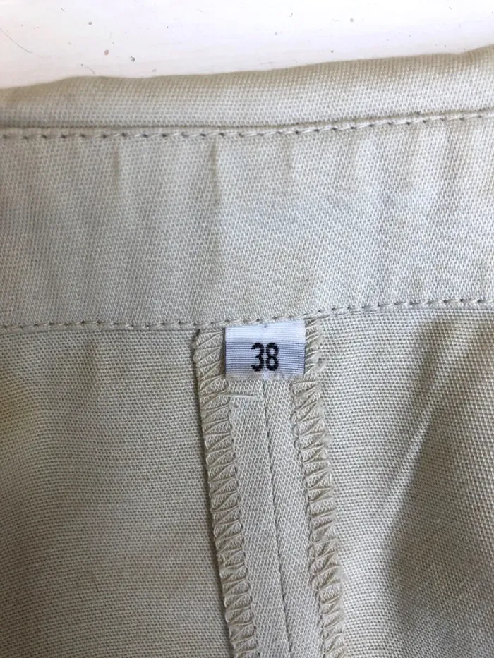 Veste vintage beige crème boutons col classique - photo numéro 4