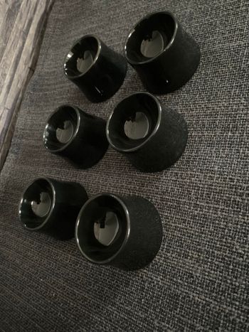 6 coquetiers céramique noir en parfait état