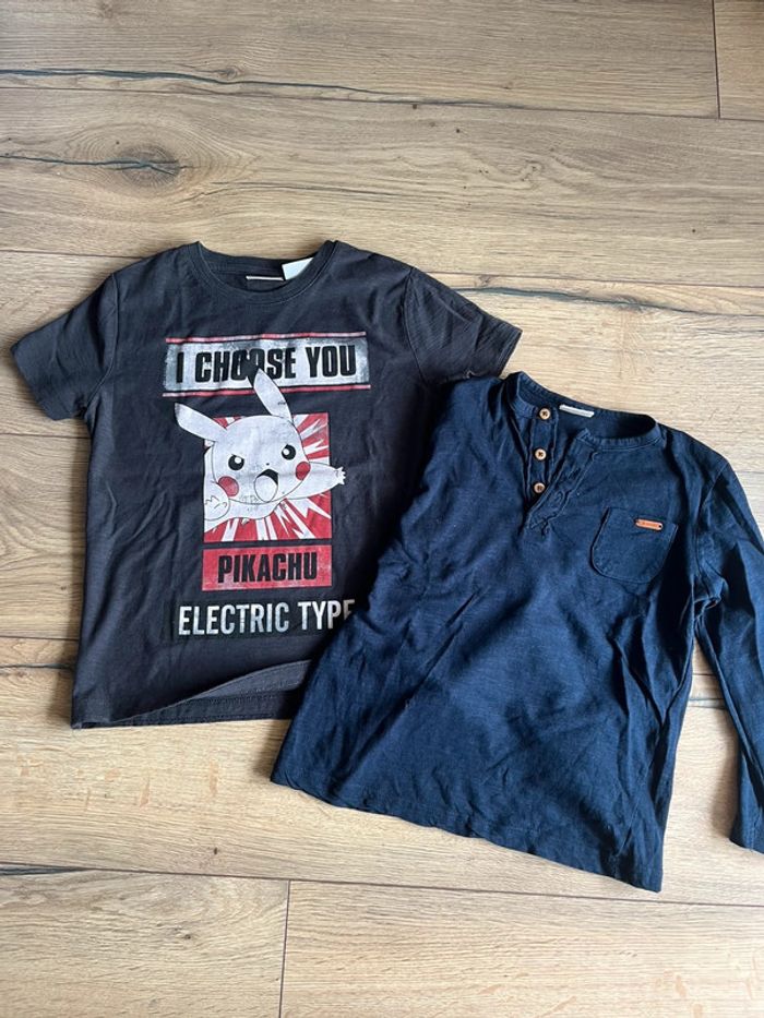 Lot teeshirt coton Zara 5-6ans - photo numéro 2