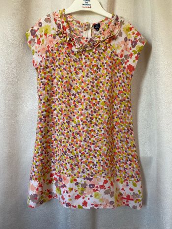 Très jolie petite robe multicolore imprimée bulles 8 ans Terre de marins