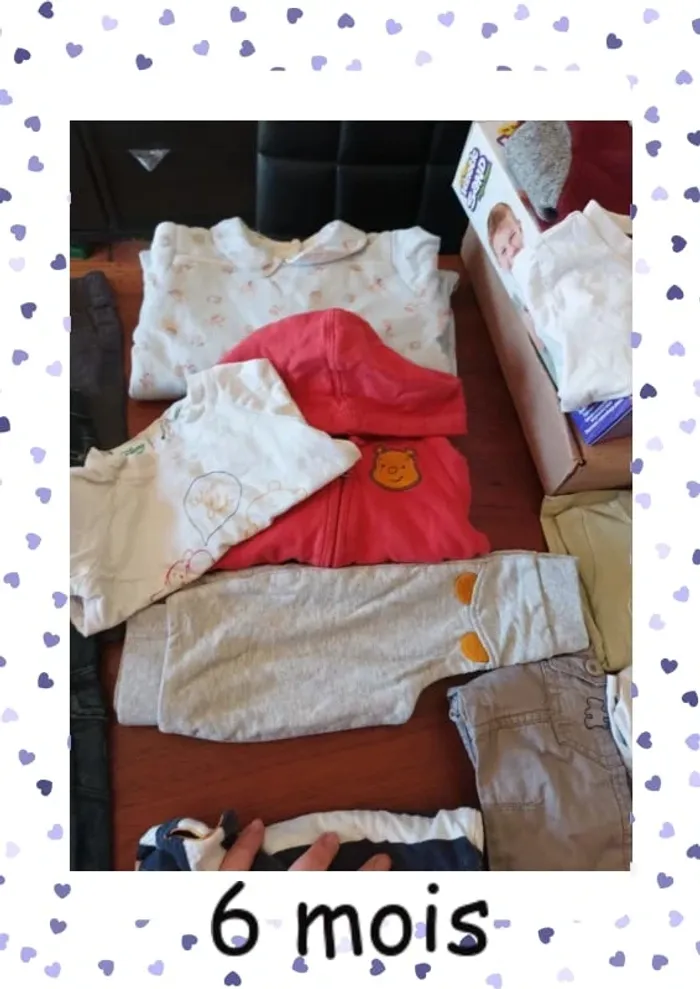 Lot 6 mois garçon demi saison et hiver 24 pièces - photo numéro 5