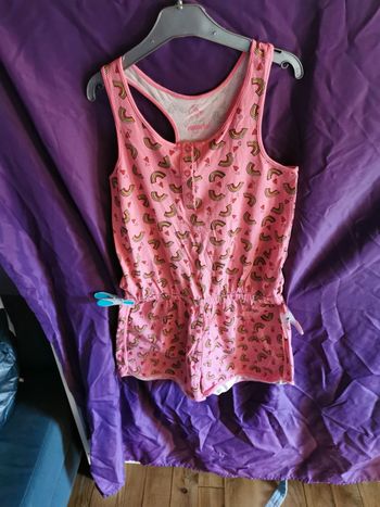 Combishort cœur arc en ciel