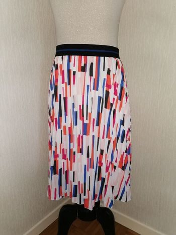 Jupe plissée à motifs géométriques Damart