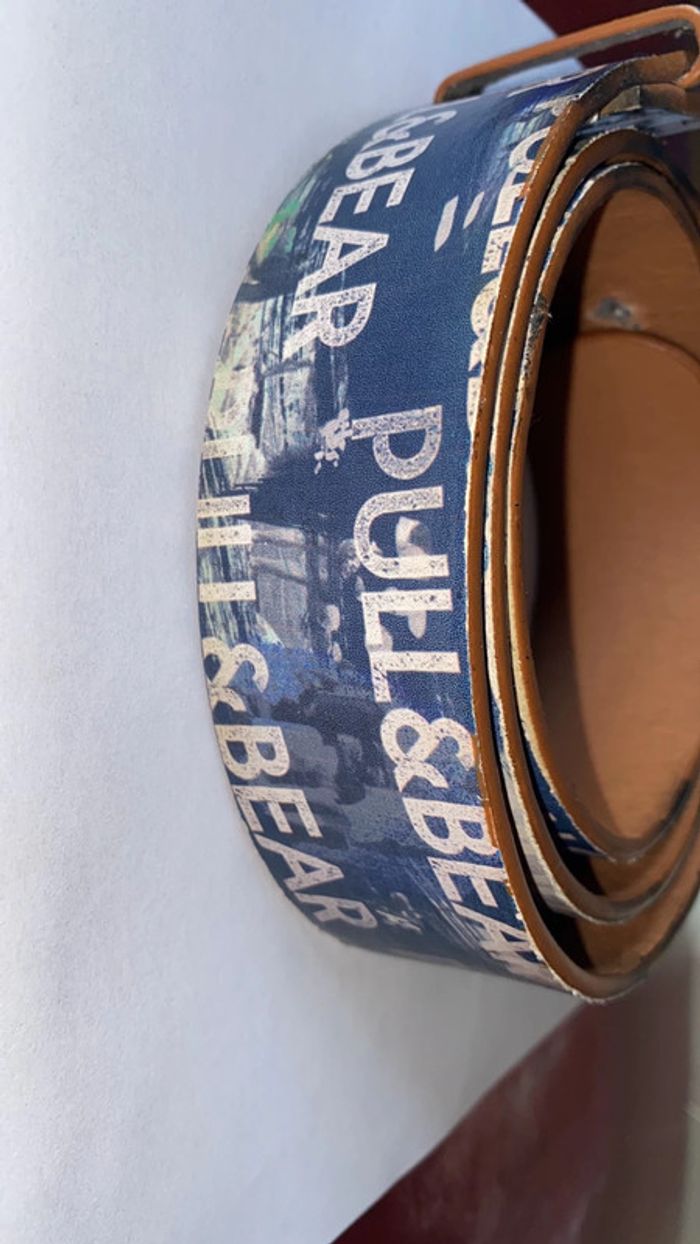 Ceinture pull&bear bleu avec logo - photo numéro 2