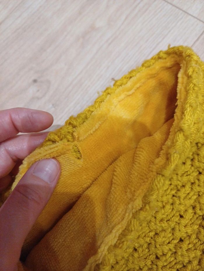 Ensemble moufles béret et snood moutarde - photo numéro 8