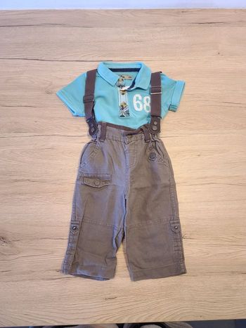 Ensemble tee-shirt manches courtes pantalon léger 6 mois