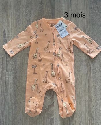 Pyjama avec fermeture - 3 mois