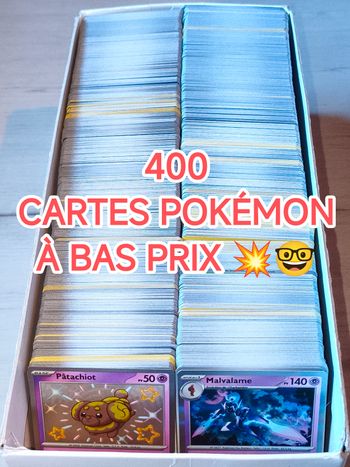 Lot de 400 cartes Pokémon VF en très bon état 