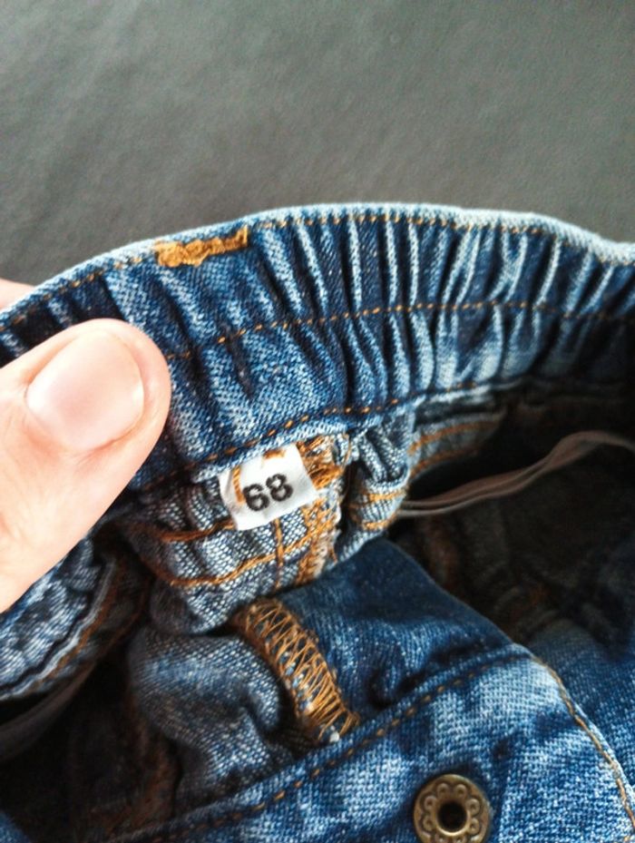 Pantalon jeans avec ceinture Garçon 6 mois 100% coton - photo numéro 3