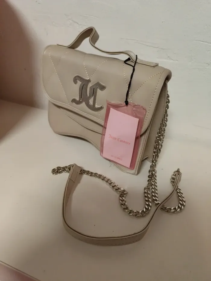 Sac a main beige satiné Juicy Couture - photo numéro 2