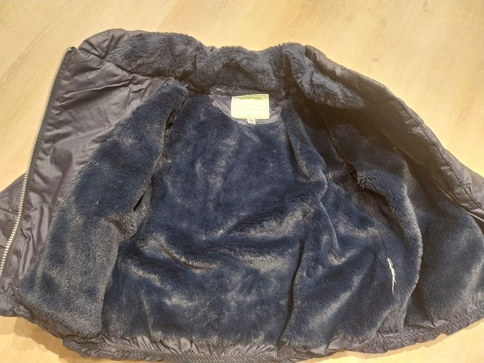 Manteau fourré bleu marine - photo numéro 3