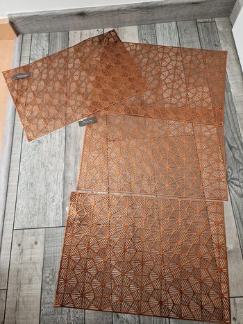 Linge de table coloris cuivré