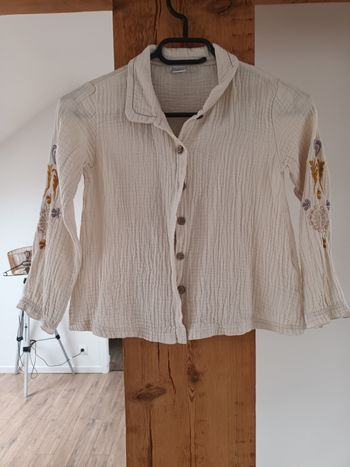 Chemise fille en gaz de coton