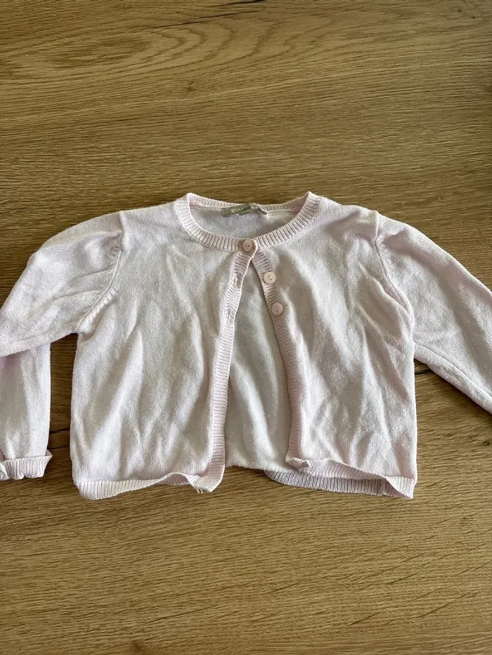 Gilet rose 12 mois
