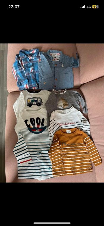 Lot teeshirt manche longue