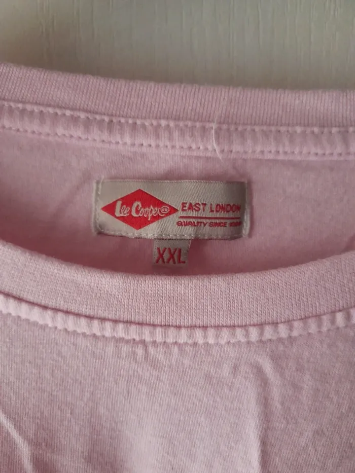 T-shirt Lee Cooper rose pale - photo numéro 3