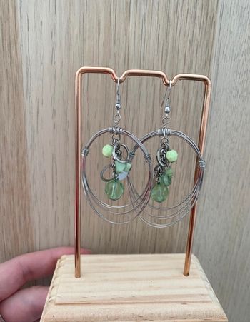 Boucles d'oreilles pendantes vertes