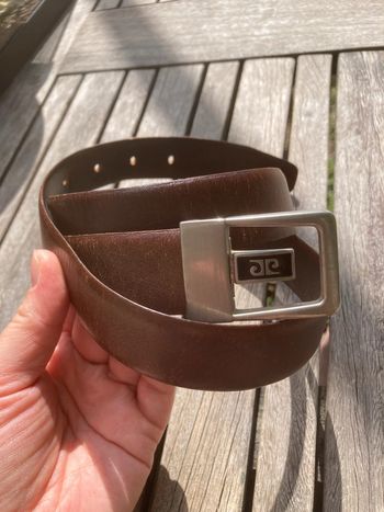 Ceinture homme Pierre Cardin cuir marron vintage