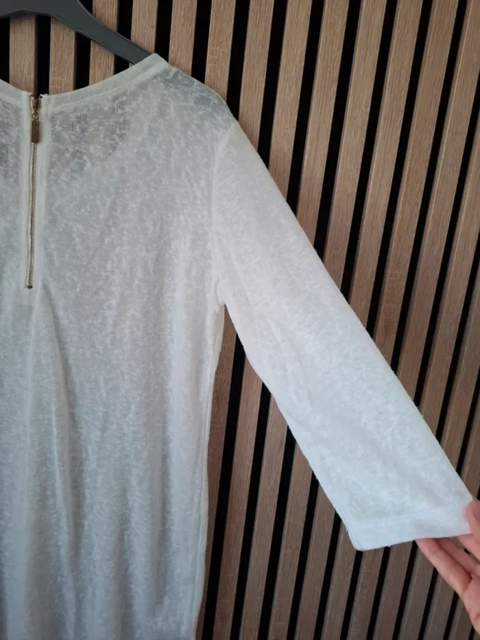 Grand pull blanc fin T unique - photo numéro 9
