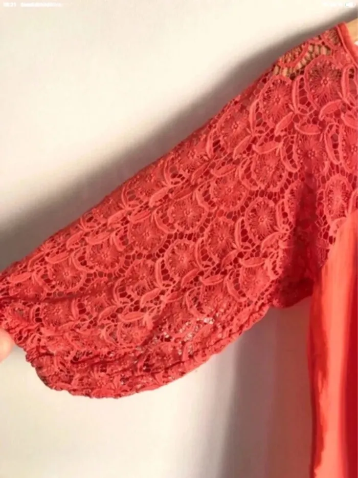 Tunique corail avec manches en dentelle Marylin & John taille 2 - photo numéro 6
