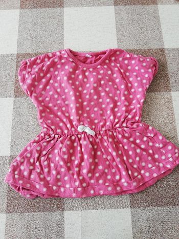 Tee shirt manches courtes rose 9 mois