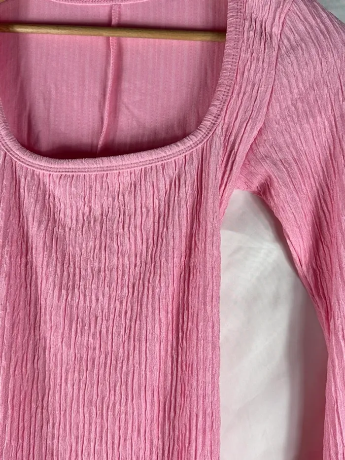 Robe longue rose à manches longues SHEIN - photo numéro 3