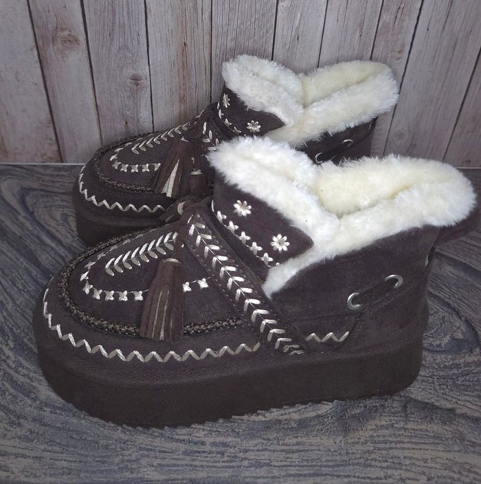 Boots d'hiver marron bottines basses tendances - Taille 39 - Neuves