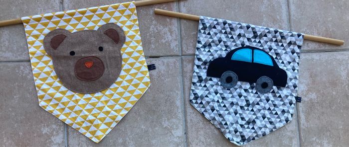 Fanions décoratifs pour chambre d’enfants faits main