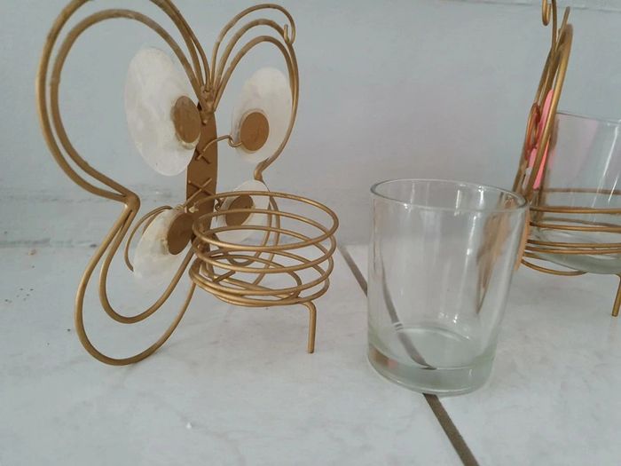 Lot de 2 bougeoirs papillon ZZZ - photo numéro 3