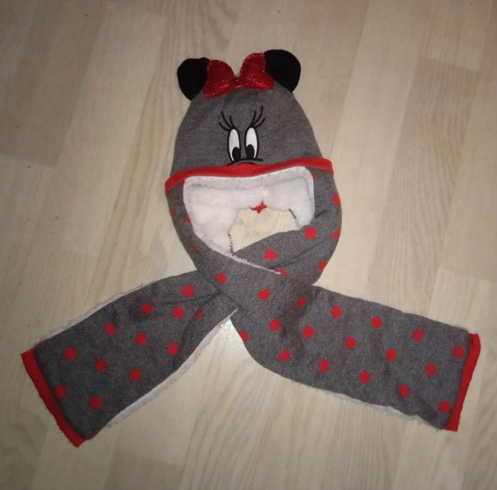 Bonnet et écharpe Minnie T. 9-12 mois (44 cm)