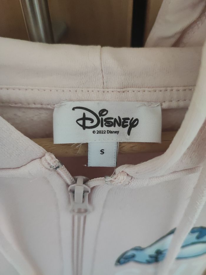 Sweat zippé à capuche Stitch rose S - photo numéro 4
