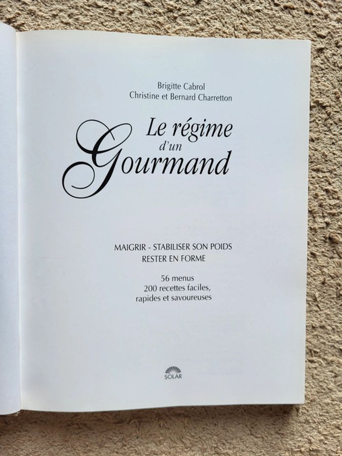 Livre Un régime de gourmand de Brigitte Cabrol - Programme minceur - photo numéro 5