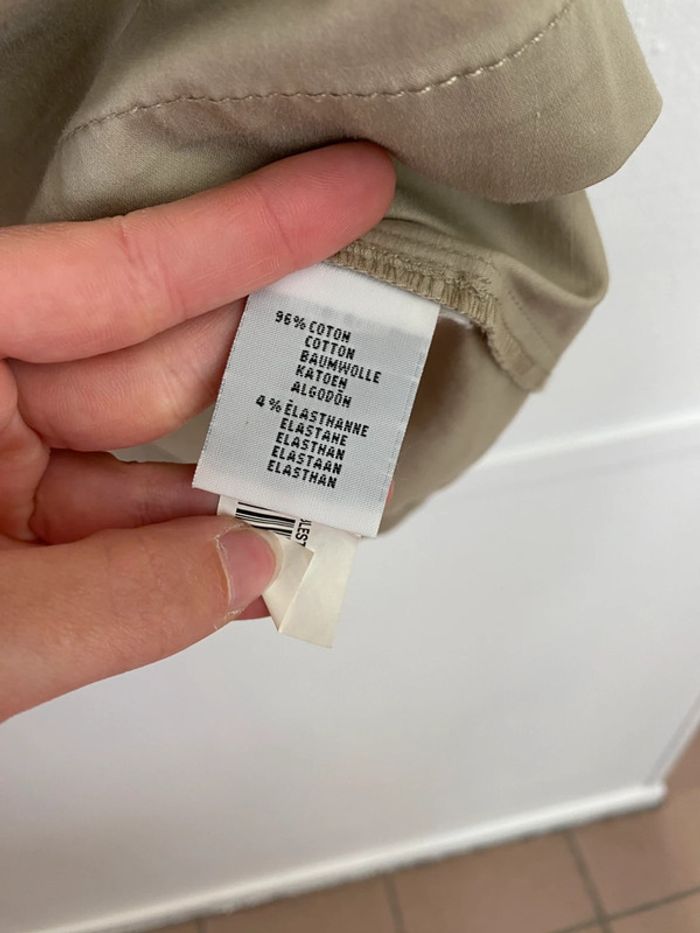 Robe beige avec noeud noir Cyrillus taille 38 - photo numéro 5