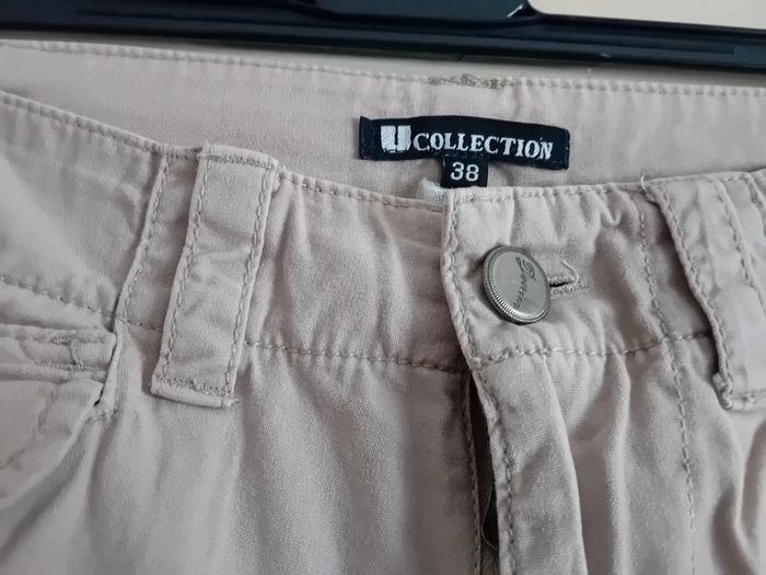 Pantalon cargo beige Taille 38 - photo numéro 4