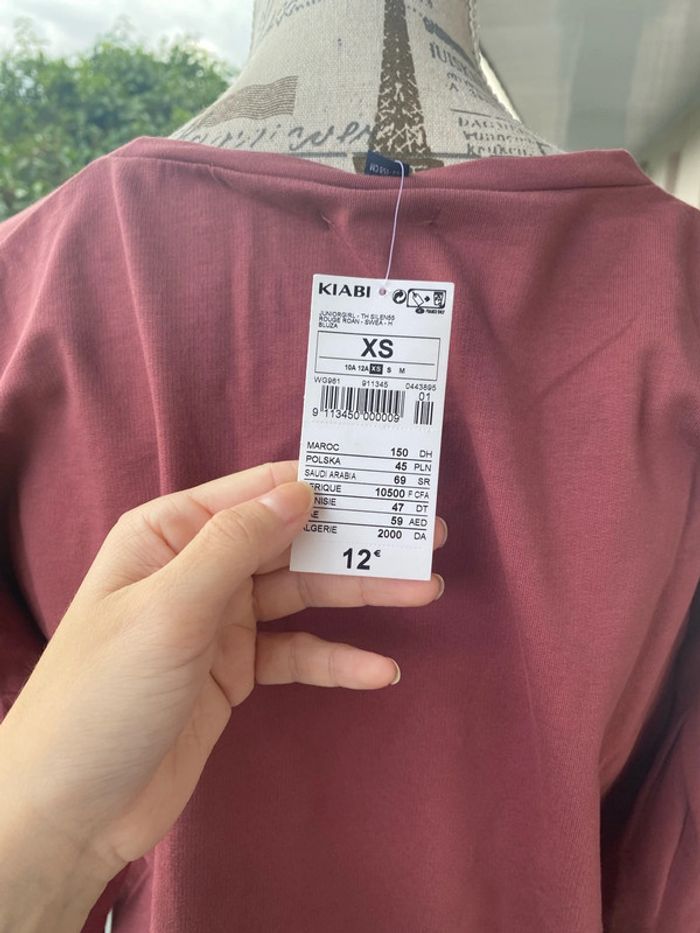 Tee shirt manche longues rose Taille XS/14 ans - photo numéro 4