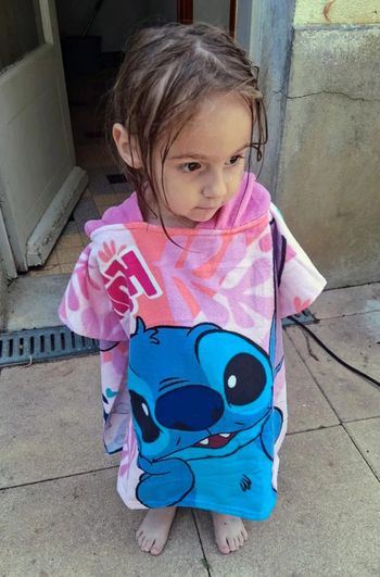 Cape de bain petite fille