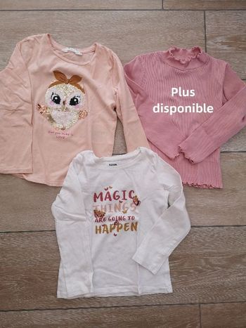lot 2 t-shirts manches longues