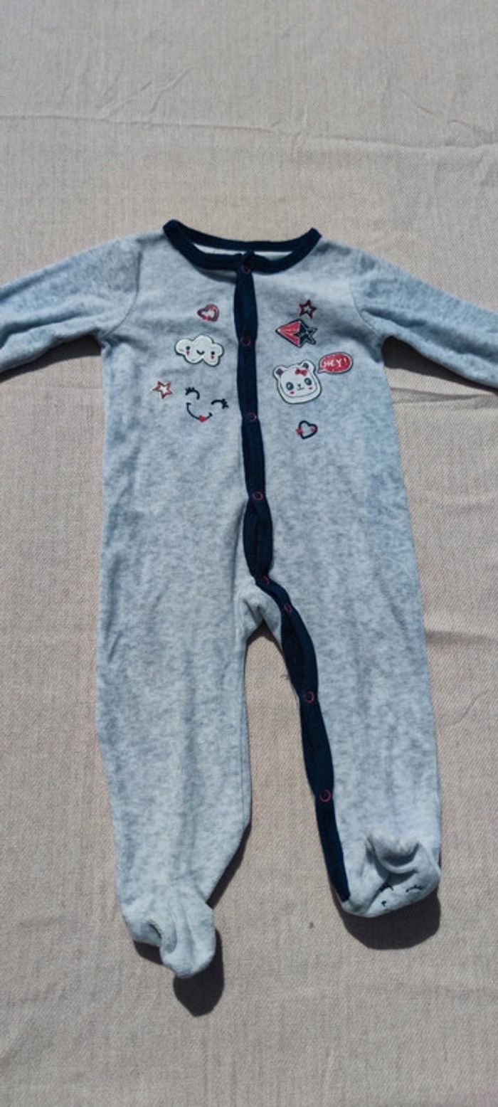 Lot de 3 pyjamas velours 12 mois - photo numéro 6