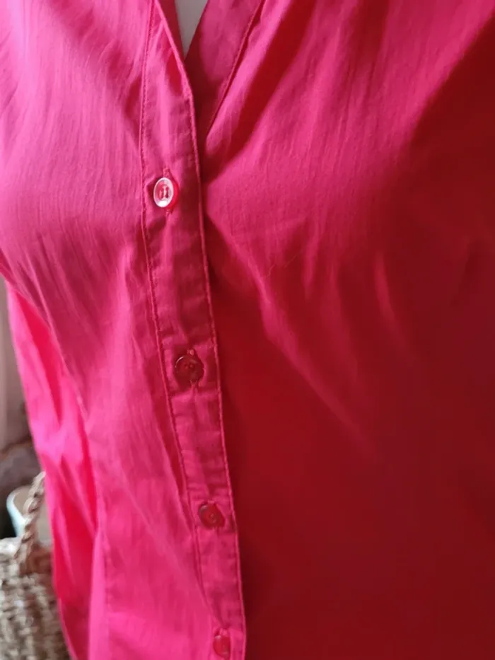 Chemise cintrée rose taille S - photo numéro 2