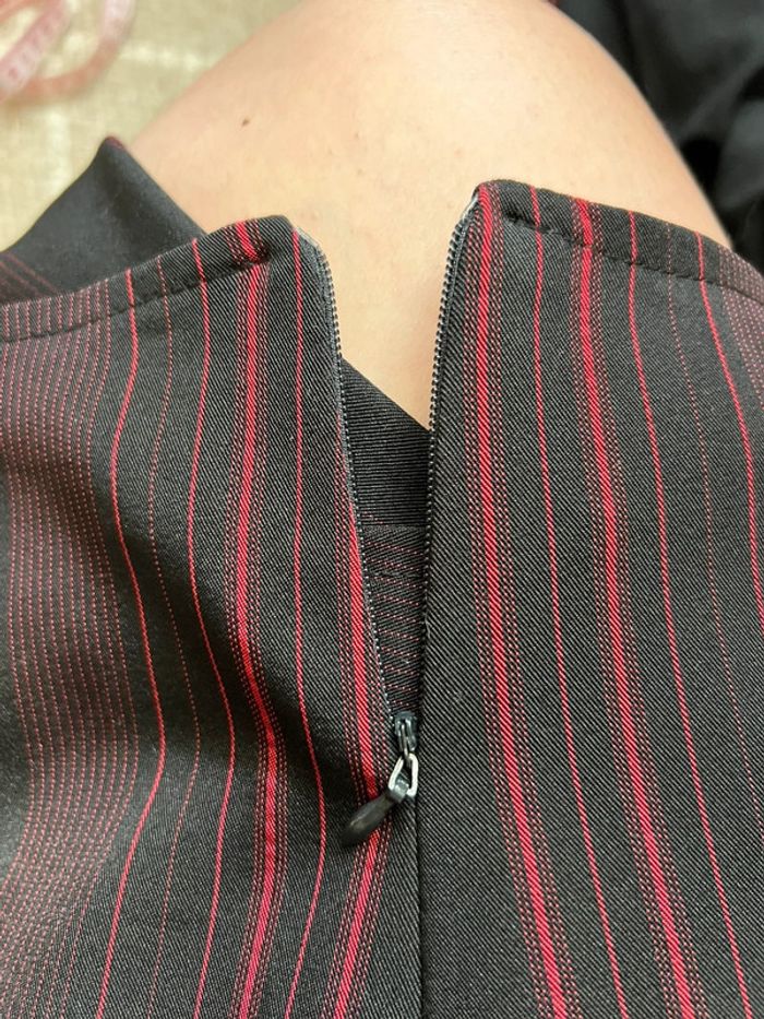 Jupe longue rayures Goth Avant Garde vintage made in France 🇫🇷 90s - Taille M - photo numéro 6