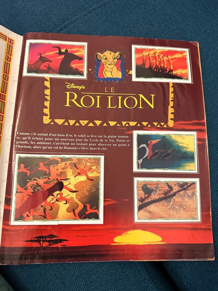 Album Panini ancien Disney Le Roi Lion complet stickers autocollants vintage - photo numéro 4