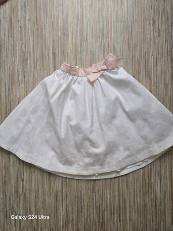 Jupe blanche motifs coeurs - Orchestra - Taille 8 ans