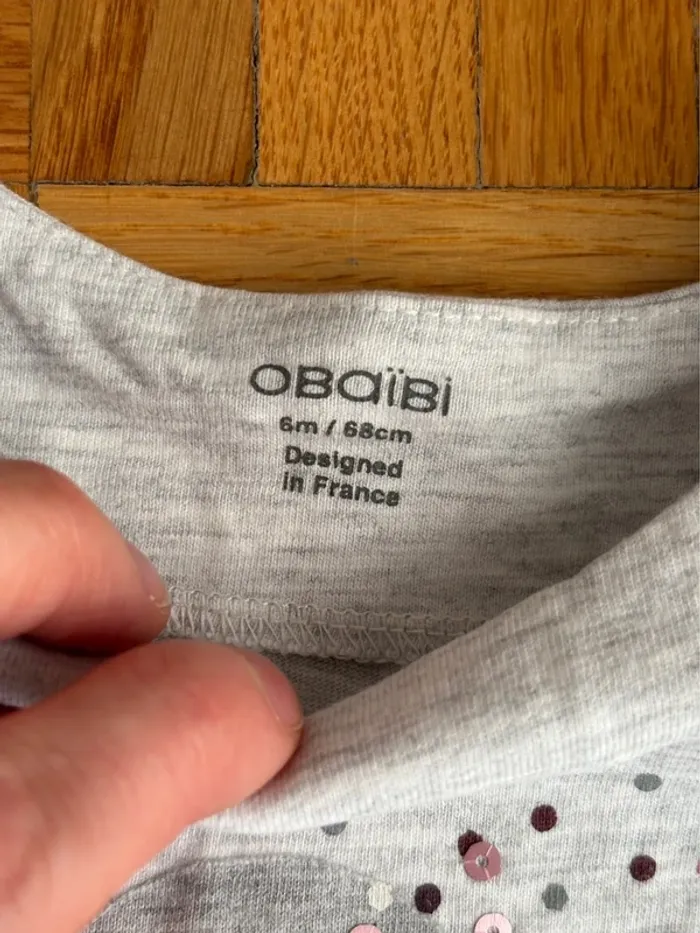 T-shirt Obaibi 6 mois parfait état - photo numéro 3