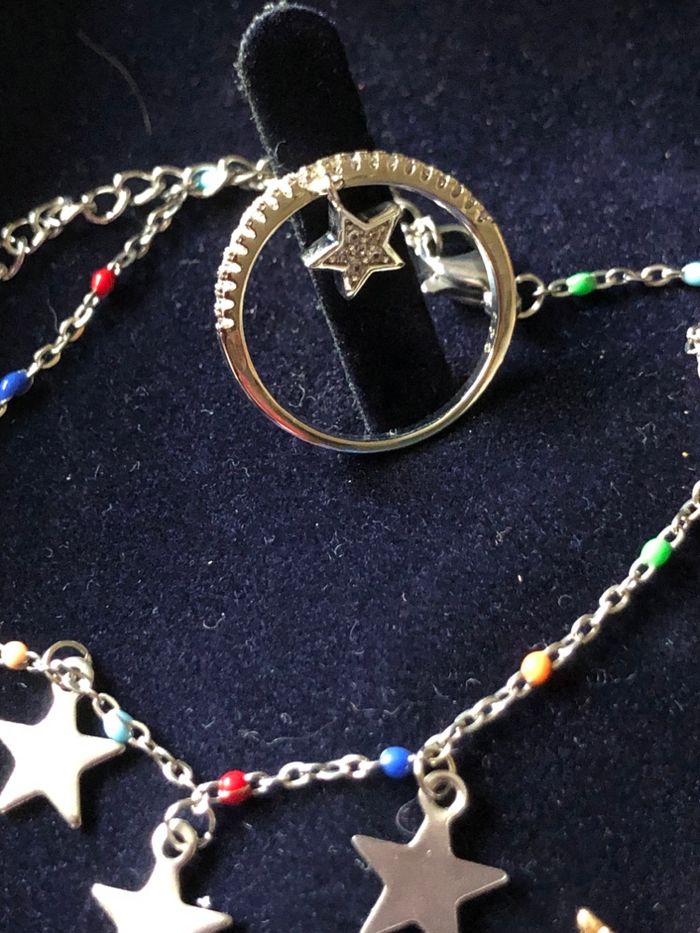 Gros lot bijoux étoile argent et acier - photo numéro 5