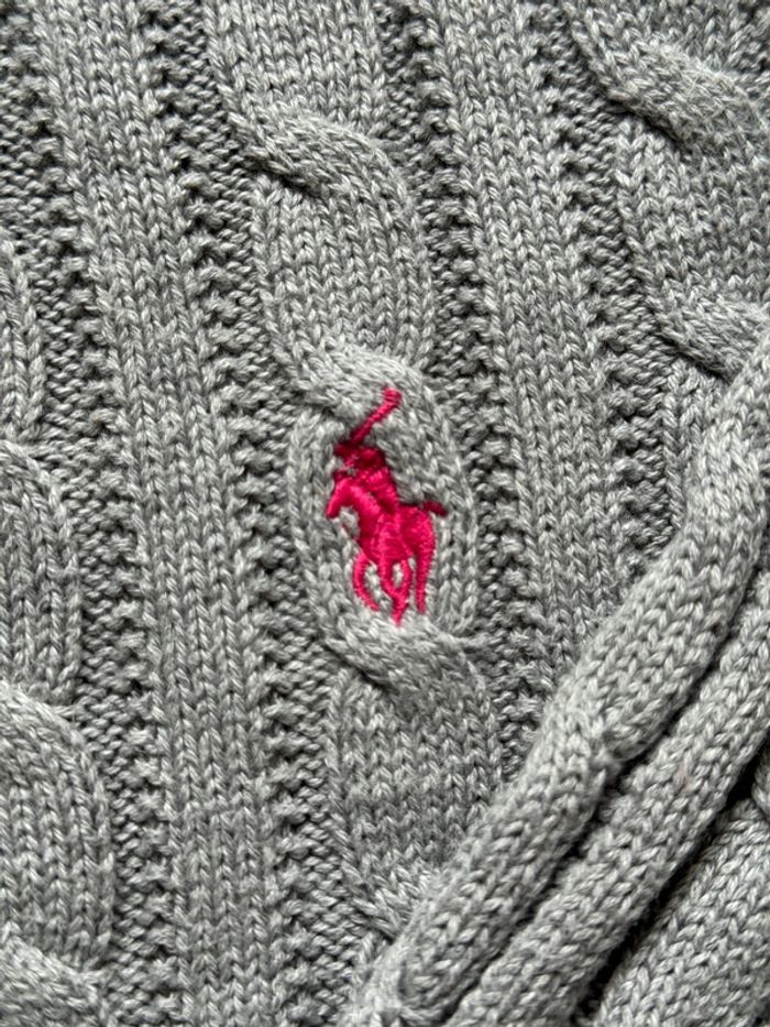 Pull torsadé Ralph Lauren Fille - Gris - photo numéro 4