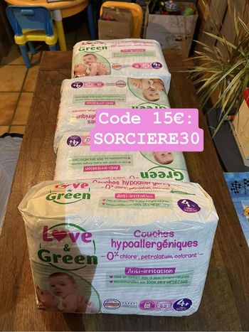 Couche Love and Green Taille 4+ : 168 couches