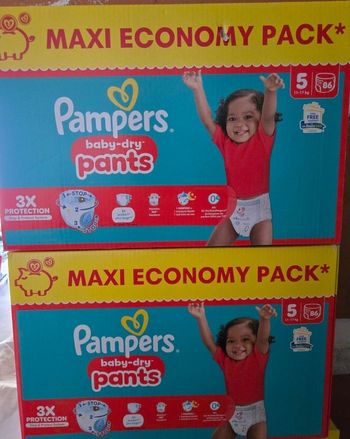 172 couches pampers baby dry taille 5 pants