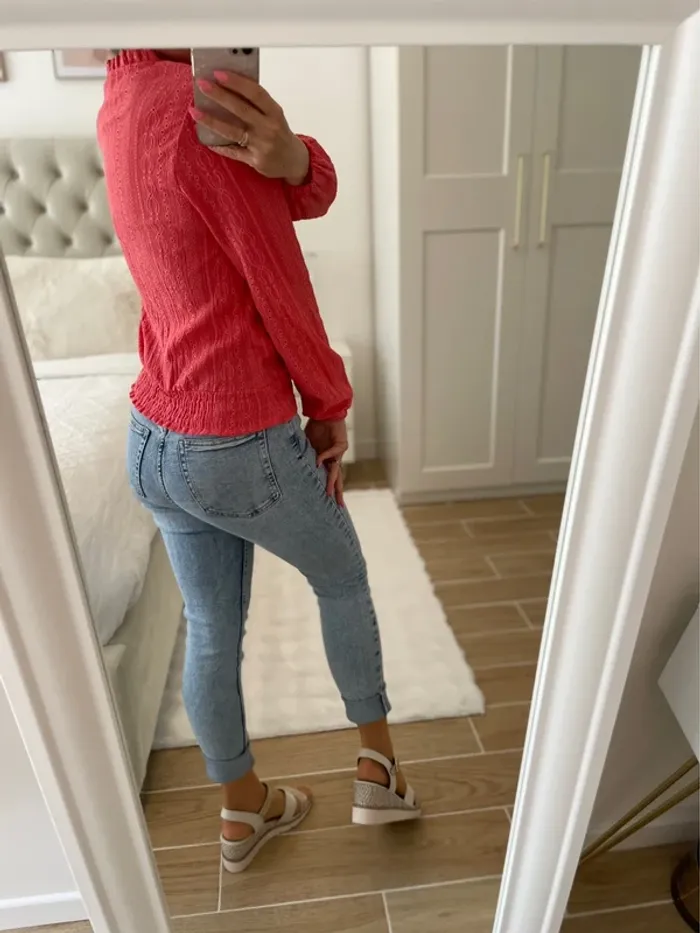 Blouse, corail, manches longues 34 neuf - photo numéro 4